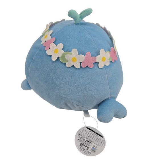 NEW San-X Jinbesan Flower Crown Original Kokujira Mochi Plush Whale Seashell - Picture 4 of 9